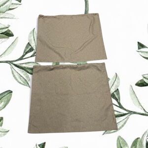 Neutral Tan Decorative Accent Pillow Covers With Zippers 24”X 24” - Set of 2